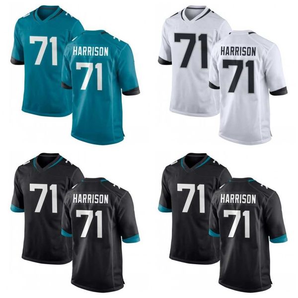 

#71 anton harrison football jerseys teal black white men women youth, Black;red