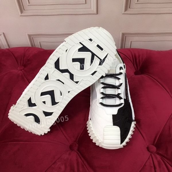 

new designer brand quality sneakers men women shoes print check trainer platform trainers striped sneaker suede shoes, Black