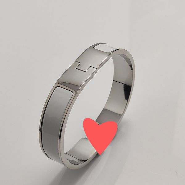 

designer love enamel bracelets bangles jewelry cuff for men women luxury 18k yellow gold-plated stainless steel titanium rose silver jewelri, Black