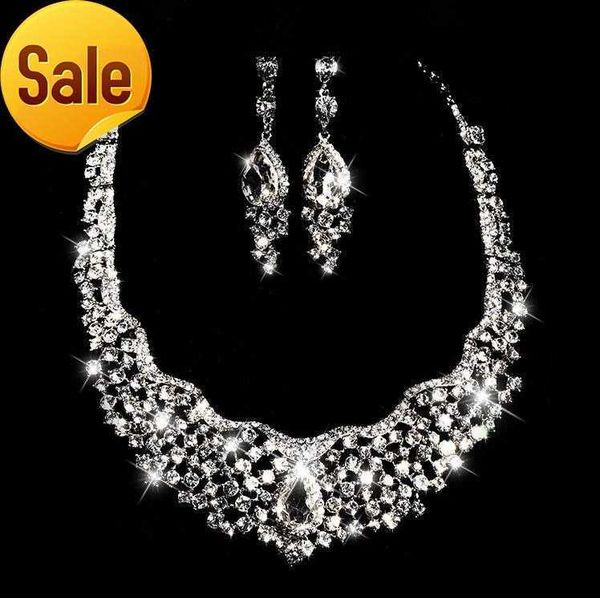 

new wedding jewelry the great gatsby bridal bridesmaid crystal bracelet set bridal jewelry pearls luxury bracelets necklace earings, Silver