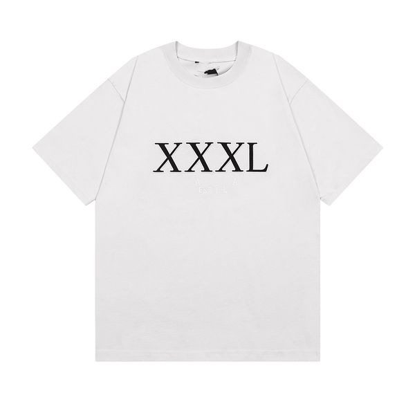 

men's t-shirt 2023 fashionable men's t-shirts balencaigaity cotton anti-wrinkle printed alphabet couple casual wear student short, White;black