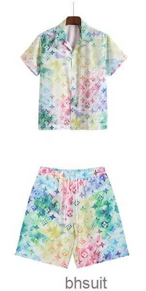 

mens fashion crime tracksuits summer hawaii beach pants set designer shirts printing leisure shirt man slim fit the board of directors short, Gray