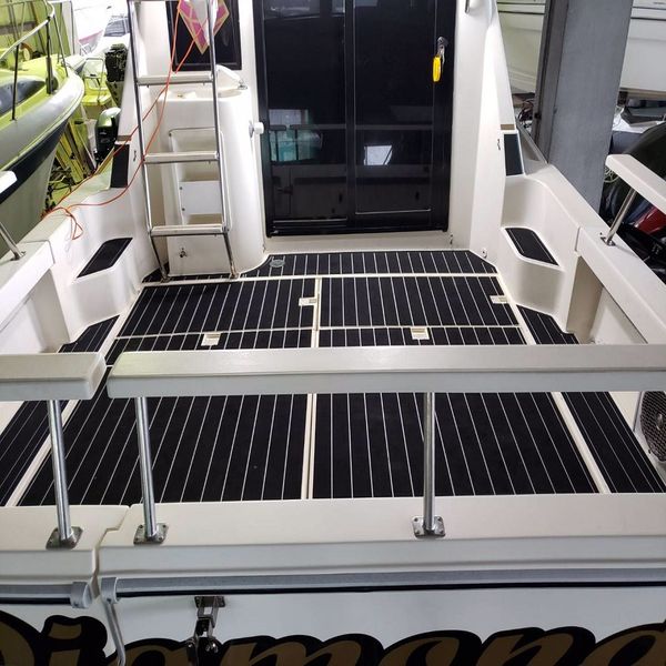 

1995 yamaha pc-27 swim platform cockpit boat eva faux foam teak deck floor pad