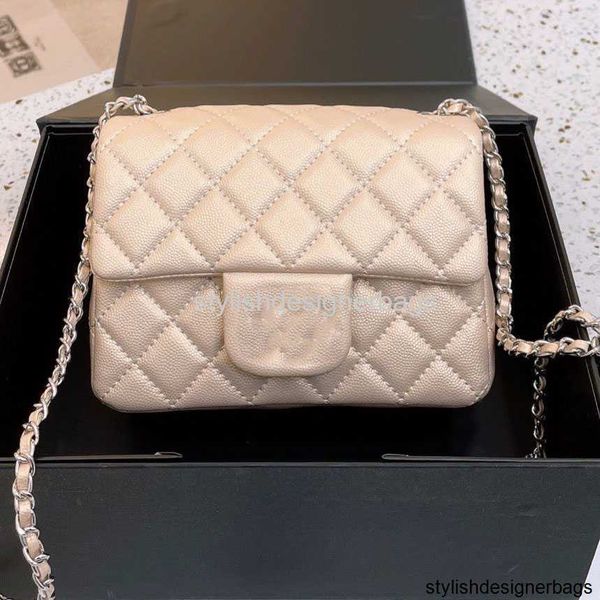 

mini flap crush ball bags square caviar candy pearlescent classic quilted argyle diamond chain adjustable luxury designer silver hardware ma