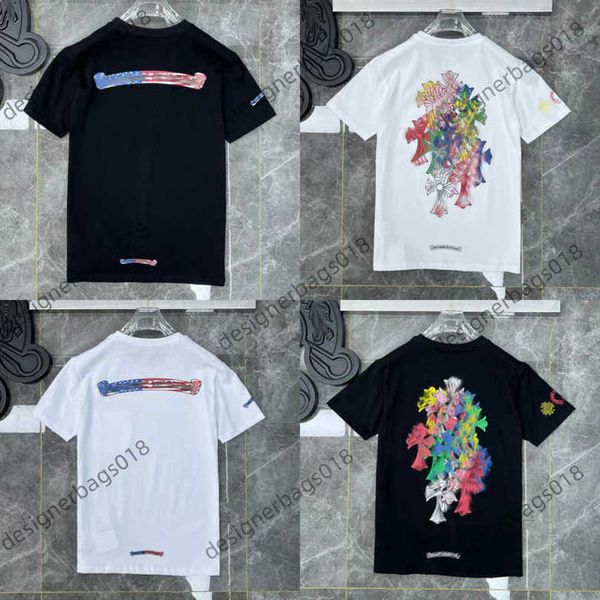 

luxury men's fashion t shirt brand couple tees men women t-shirts sweatshirts sanskrit letter short sleeve horseshoe tshirt classic te, White