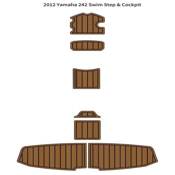

2012 yamaha 242 swim platform step pad boat eva foam faux teak deck floor