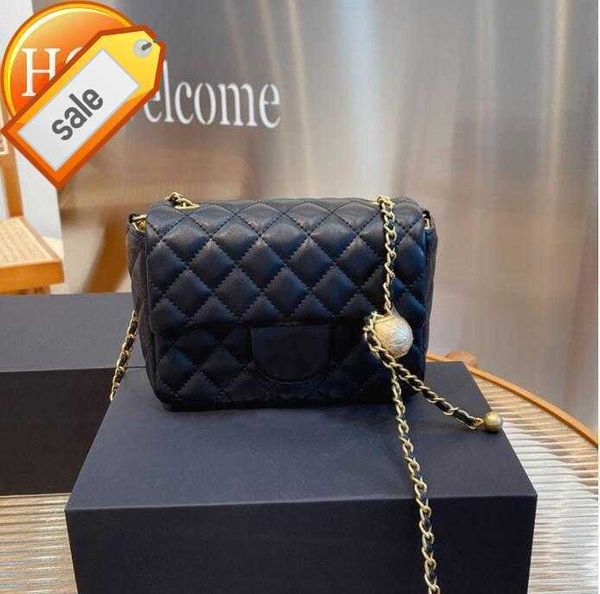 

luxury designer shoulder bags women's stylish leather small square classic gold ball adjustable chain strap crossbody factory direct sa