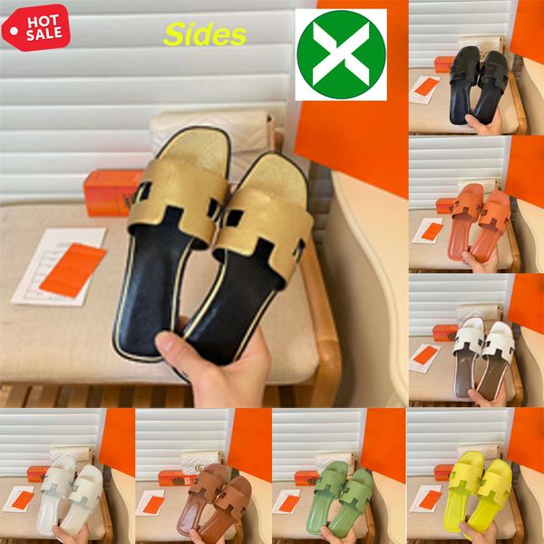 

2023 modish oran women summer slippers sandals designer luxury female leather flat female outside awesome womens wear 100 matching indoor bi, Black