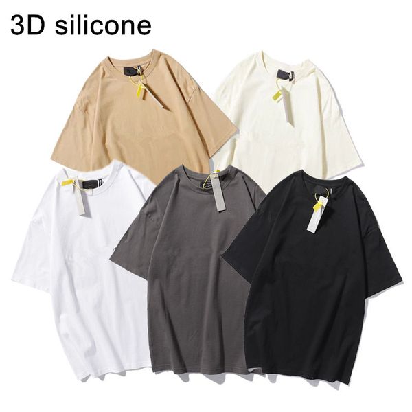 

mens t shirts designer t shirt chest letter laminated print short sleeve high street loose oversize casual tees cotton for men and women ts, White;black