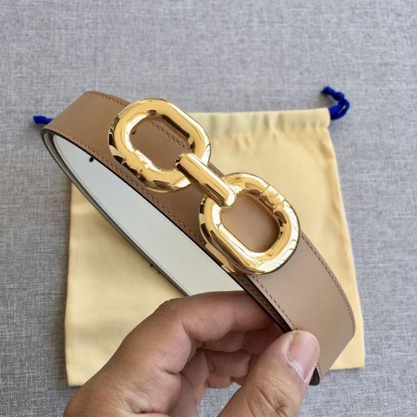 

womans belt for woman designer 3.0cm width thin belt gold silver buckle genuine leather with a small suit skirt dress with box designer woma, Black;brown