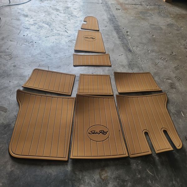 

2001 sea ray 230 signature modified swim platform pad boat eva teak floor mat