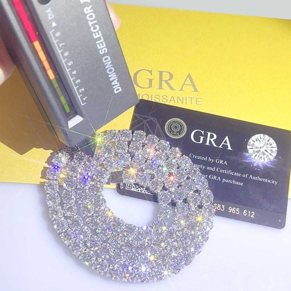 

fine jewelry hip hop 925 sterling silver 2mm 3mm 4mm 5mm 6.5mm 8mm vvs moissanites diamond necklace moissanite tennis chain