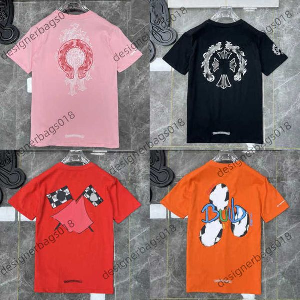 

fashion luxury women's t shirt brand tees men women sanskrit letter short sleeve horseshoe couple t-shirts designer polos tshirts cros, White