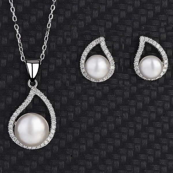 

link, chain nigerian water drop cubic zirconia pearl wedding jewelry sets inlay luxury crystal bridal jewelry set gifts for bridesmaids, Black
