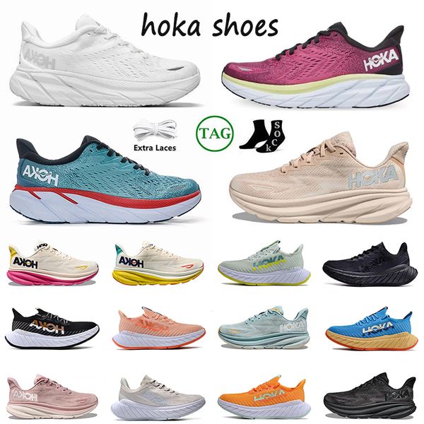 

hoka bondi 8 running shoes hokas one one clifton 8 black white shock absorbing road carbon x2 men women outdoor sneakers climbing runner tra
