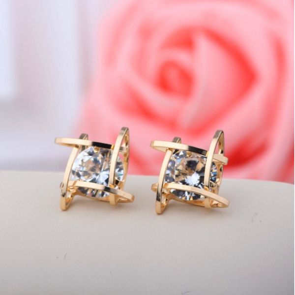 

Geometric Gold Silver Stud Earring Hot Selling Fashion Women Jewelry for Gift