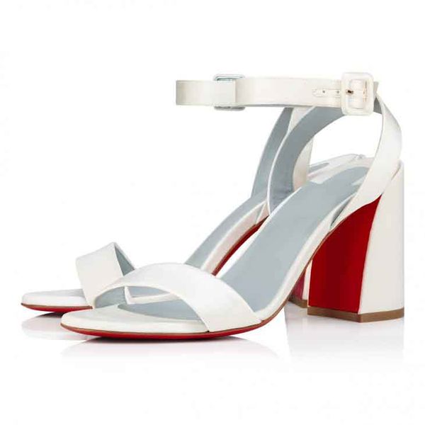 

23ss banquet wedding summer lady miss sabina 85mm red soled sandals ivory 35-43, Black