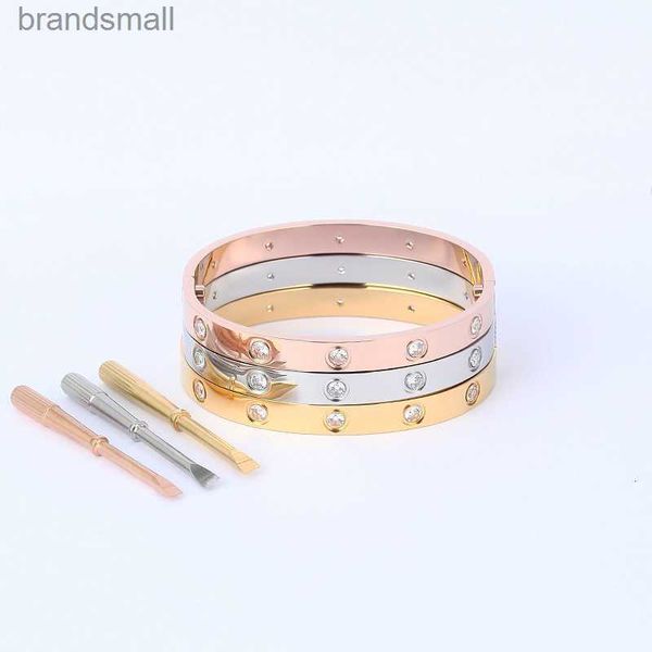 

designer bracelet luxury gold name bracelet bracelet bangle women men 4cz titanium steel screw screwdriver bracelets jewelry gold silver nai, Black