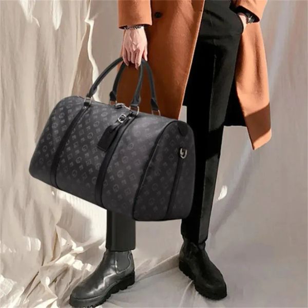 

classic designers fashion duffel bags luxury men female travel bags leather handbag large capacity holdall carry on luggage overnight weeken