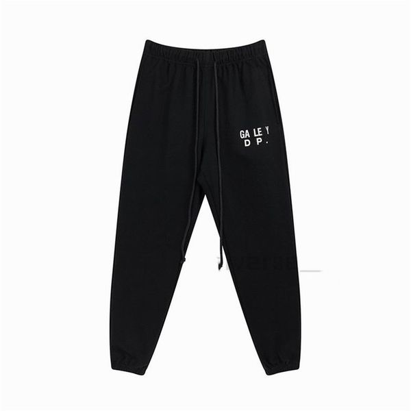 

galleryes 2023 galleryse depts pants dept mens womens sweatpants speckled letter print mans couple loose versatile casual pants straight, Black