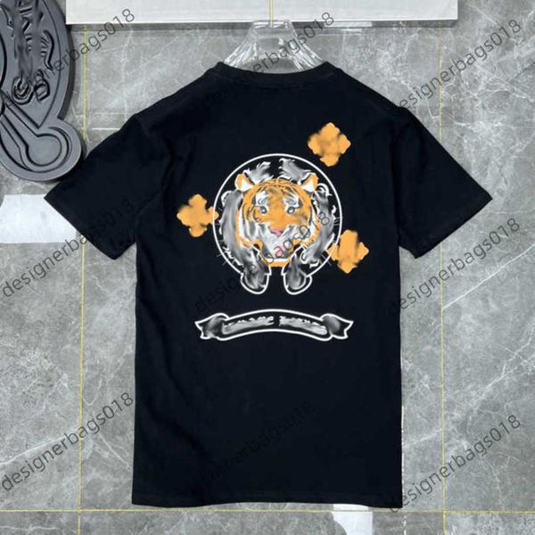 

fashion luxury men's t shirt brand tees men women sanskrit letter couple t-shirt sweatshirt horseshoe flower short sleeve polos cross, White