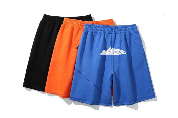 

men shorts cargo demon loose boat print multi pocket work shorts street fashion hip hop skateboarding casual men of women sports shorts loos, White;black