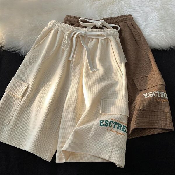 

women's shorts cotton shorts for women workwear shorts women's summer japanese wide-leg five-point pants straight loose casual spo, White;black