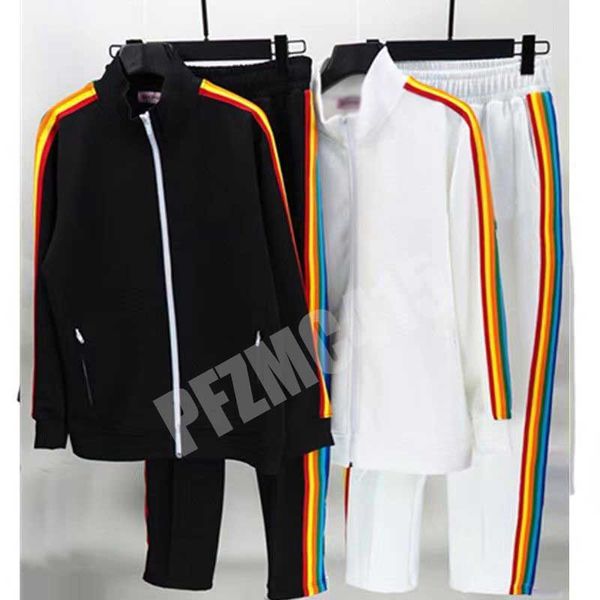 

mens tracksuit tracksuits sweatpants women's casual tracksuit piece sets classic print jackets suits men sport jogging pants sweatsuits, Gray