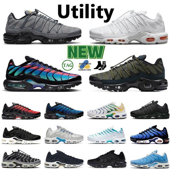 

athletic & outdoo tn plus utility black reflective designer trainers utility clean white white pure platinum blue reflective bred olive blac