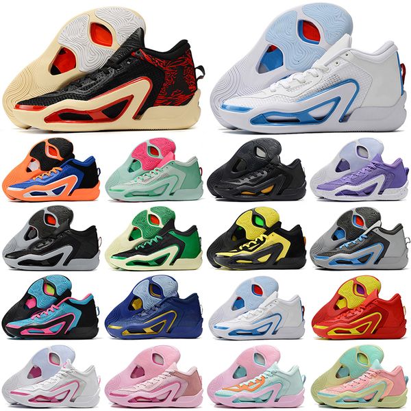 

tatum tatums 1 basketball shoes for men zoo barbershop black pink green white mens trainers outdoor sports sneakers athletic walking jogging, White;red