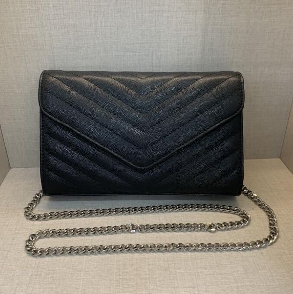 

designers shoulder bags lady envelope crossbody leather wallet luxury black and gold chain clutch messenger evening bag women handbags purse