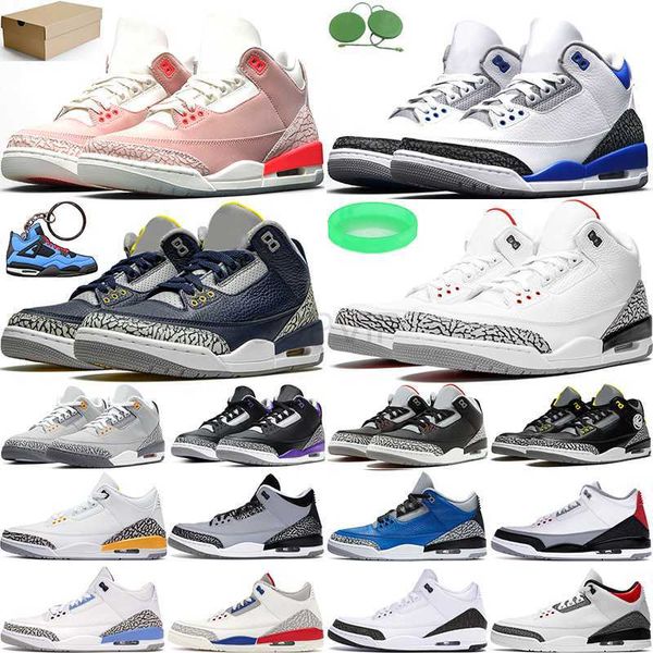 

racer blue basketball shoes 3s 3 black cement michigan fire red rust pink cool grey court purple laser orange unc jth men trainers sports