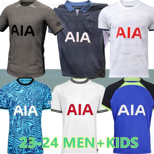 

men kids 22 23 24 tottenham son bergwijn soccer jersey 2023 2024 jersey football shirt perisic lenglet romero reguilon kulusevski bentancur, White;black