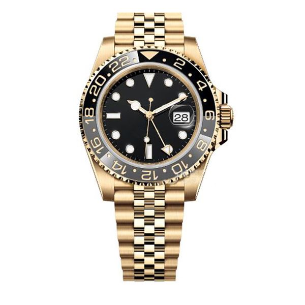 

2023 new mens watch automatic mechanical movement blue black ceramic bezel sapphire glass jubilee bracelet watches man wristwatches, Slivery;golden