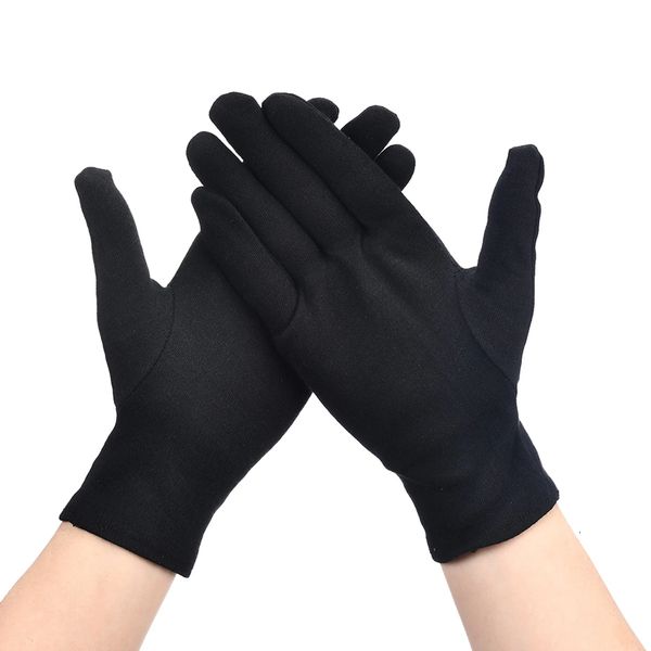 

five fingers gloves 24pcs cotton work gloves men women stretch soft full finger black hand gloves sunscreen jewelry driving household garden, Blue;gray