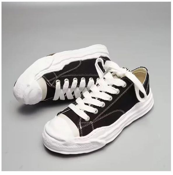 

shoes 2023 premium thick bottom sneakers flats canvas leather lace-up toe women luxury rubber cap mmy maison mihara yasuhiro hank original