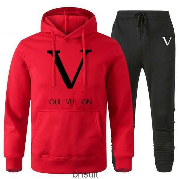 

two sets men piece tracksuits designer patchwork pullover hoodies jogging pants slim sweatshirt outfits hip hop streetwear suits 86tf, Gray