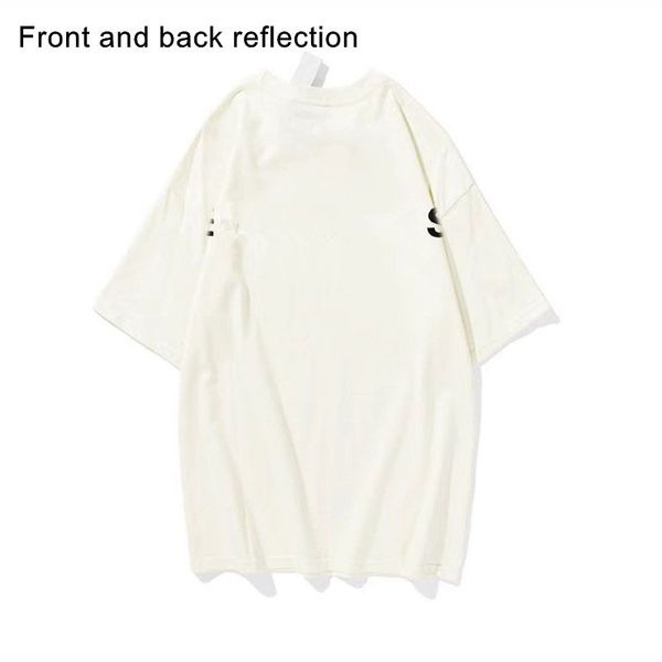 

essentiel men's t-shirts womens essent designer short slleeve chest letter tshirts fashion loose casual high street shirt essentail new, White;black