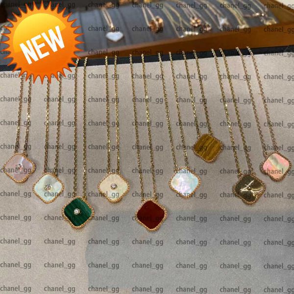 

womens necklaces fashion classic lucky clover single flower necklace ladies chains and girls valentine's day mother's day engageme, Silver