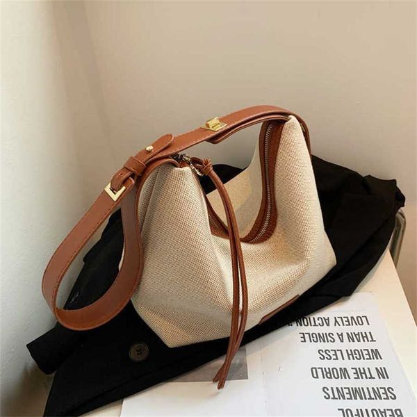 

purses women's summer trend large capacity diagonal bucket bag canvas single shoulder underarm bag clearance sale