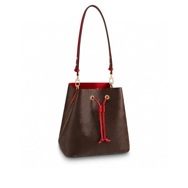 

designer tote bag handbag ladies bag bucket bag crossbody bag shoulder bag luxury 1v brand cowhide canvas print cowhide pull cord closed mid