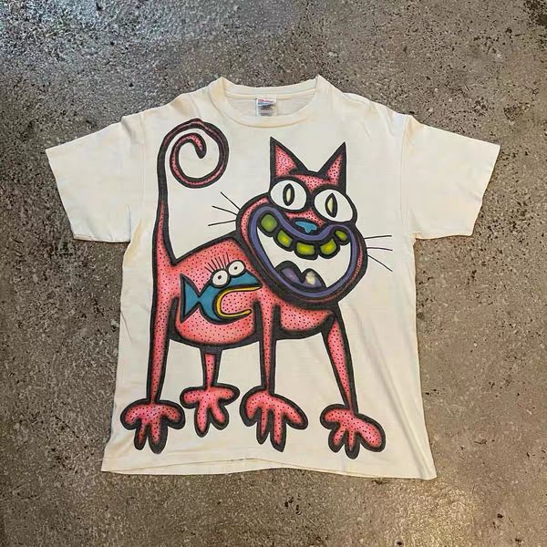 

call me street skateboarding treasure spicy girl t-shirt for men and women couple print super short sleeve fashion, White;black