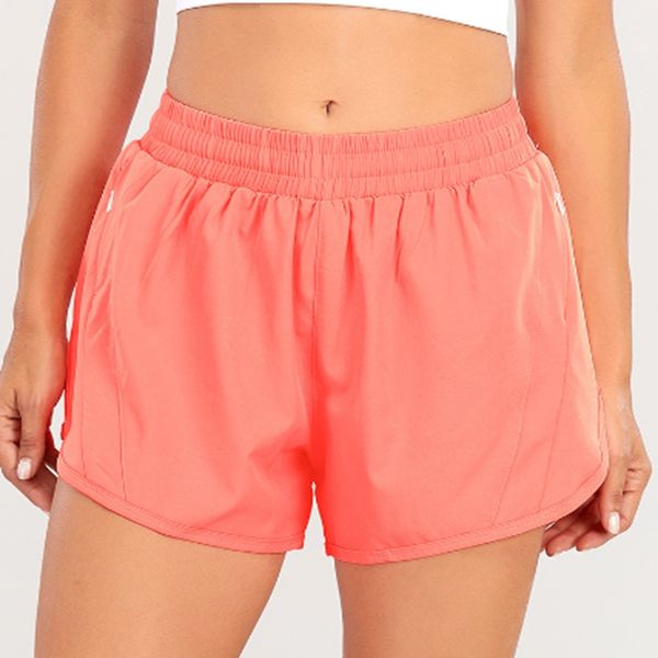 

yoga summer sport women's high waist exercise short fitness wear girls running elastic pants wear prevent wardrobe malfunction ll-2023