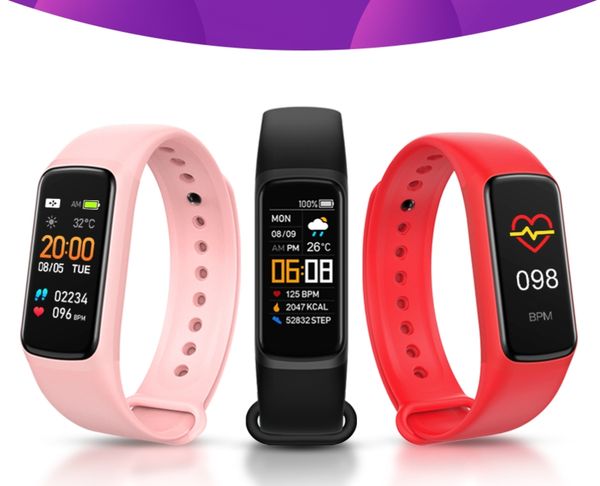 

Smart watch C7 Waterproof sports blood pressure measurement Bluetooth multi-brighess switch body health tracking sleep detection smart bracelet