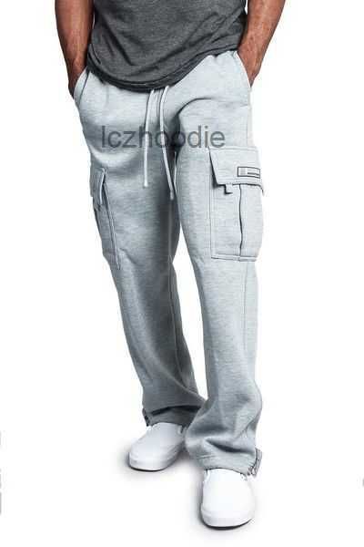 

g-style usa men's jogger heavy weight fleece cargo pocket sweat pants - fl77 4 c711, Black