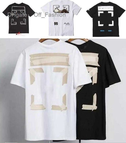 

men's t-shirts off t-shirts offs white irregular arrow summer finger loose casual short sleeve t-shirt for men and women printed letter, White;black