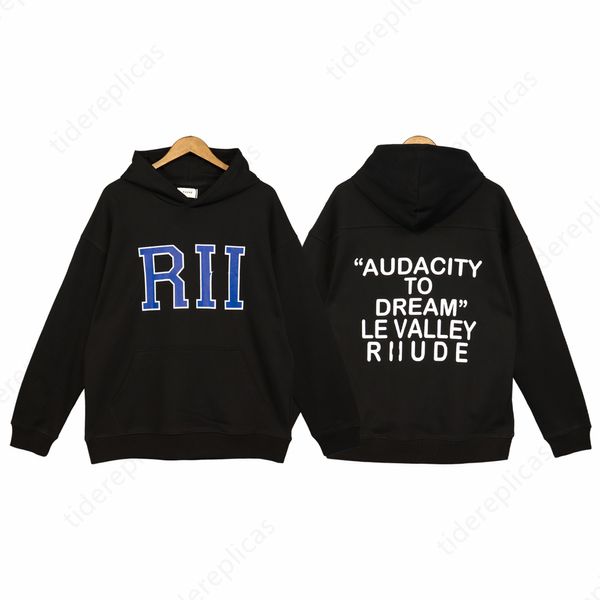 

hip mens hoodie designer hoodies street hop alphabet sweatshirts pure cotton high weight terry women hoodys trend plus size sweaters oversiz, Black