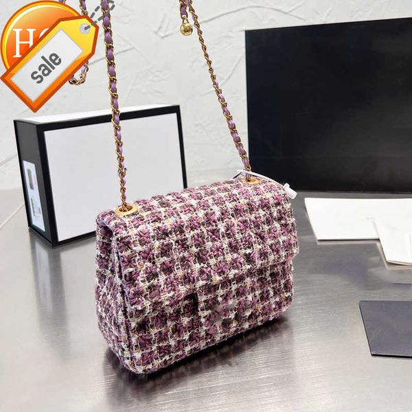 

luxury designers shoulder bags 2023 women's classic mini messenger adjustable small gold ball texture chain crossbody factory direct sa