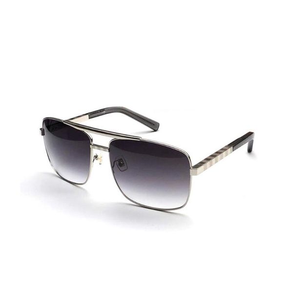 

classic attitude square sunglasses silver metal grey gradient men fashion designer sunglasses sunnies gafas de sol sonnenbrille sun shades u, White;black