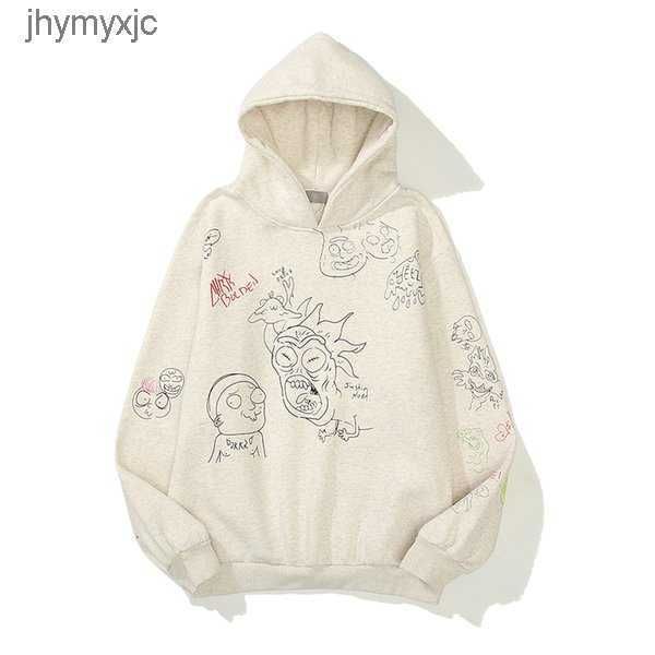 

hoodie hand painted fleece mens sweatshirts high street casual autumn hoodies loose oversize 1 h6b4, Black